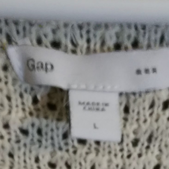 Gap White Long Sleeve Knit Sweater Size L - Picture 3 of 5